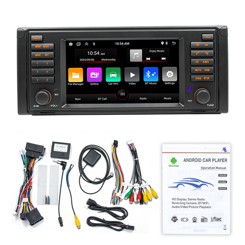 Android 13 Car Stereo Wireless Carplay for BMW E53 Double Din 7 Inch Touchscreen GPS Navigation System FM WiFi