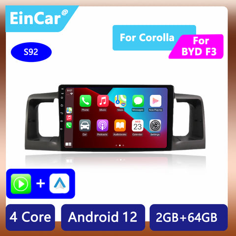 Car Radio Multimedia Video Player For Toyota Corolla E120 e 120 BYD F3 2007-2011 DSP IPS 6GRAM Android 11.0 4G NET Wireless Carplay and Wireless Android Auto