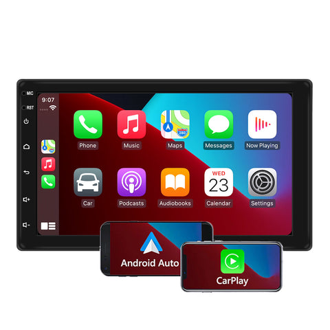 car radio double din GPS navigation with car play and android auto bluetooth 5.0 wifi FM AM RDS radio aux usb sd card mirror link